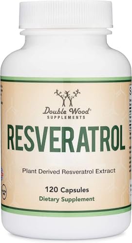 Resveratrol Supplement 500mg Pro Portion, 120 Kapseln (Resveratrol Polygonum-Wurzelextrakt mit 50% Trans-Resveratrol) Unterstützung für gesundes Altern von Double Wood