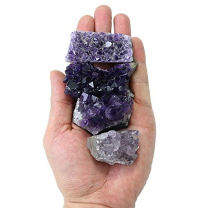 Namzi Roh-Amethyststeine und Kristallgestein, natürliche Amethyst-Kristallcluster, Geoden mit Kristallen, Cuarzo Amatista Original, echte Amethyst-Kristallgeode, Edelsteine, Heilsteine (0,11 Pfund)