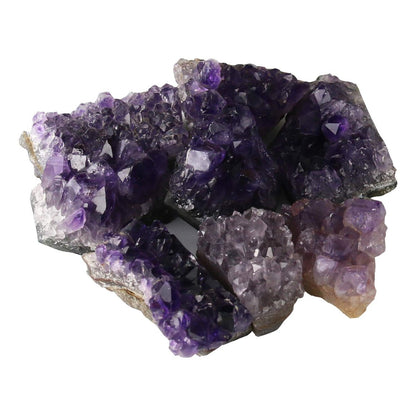 Namzi Roh-Amethyststeine und Kristallgestein, natürliche Amethyst-Kristallcluster, Geoden mit Kristallen, Cuarzo Amatista Original, echte Amethyst-Kristallgeode, Edelsteine, Heilsteine (0,11 Pfund)