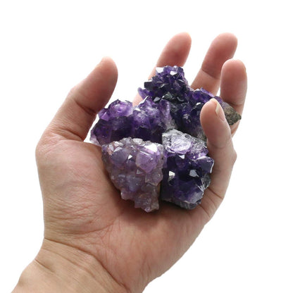 Namzi Roh-Amethyststeine und Kristallgestein, natürliche Amethyst-Kristallcluster, Geoden mit Kristallen, Cuarzo Amatista Original, echte Amethyst-Kristallgeode, Edelsteine, Heilsteine (0,11 Pfund)