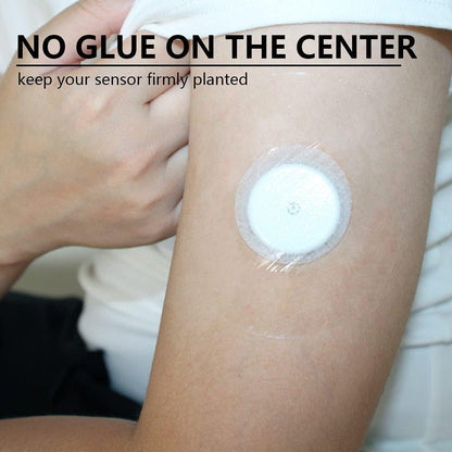 Sensor Covers für Libre 2/3/Plus, 55 Stück wasserdichte Klebepflaster, transparente Folie langanhaltend - ohne Loch - HECHUAN