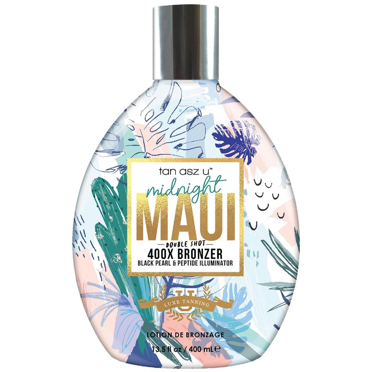 Tan Asz U Midnight Maui Bräunungslotion mit 400X Bronzer, schwarzer Perle und Peptid-Illuminator, Inktuition Tattoo Complex, 400 ml
