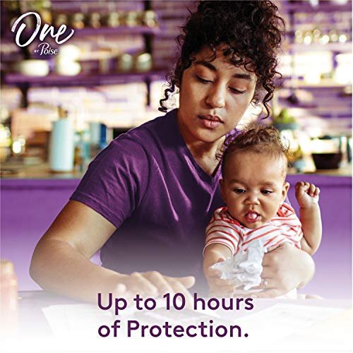 One by Poise Damenbinden mit Flügeln – 2-in-1 Binde für Periode & Blasenschwäche, Regulär, Starke Saugfähigkeit für Periodenfluss, Leichte Saugfähigkeit für Blasenlecks, 18 Stück