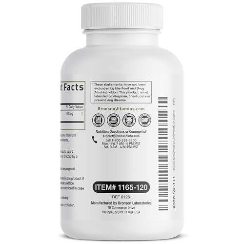 Bronson Korean Panax Ginseng – Unterstützt Energie, Ausdauer & Vitalität + Gedächtnis und geistige Leistungsfähigkeit, 120 Kapseln