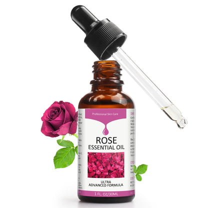 Rosenöl Gesichtsöl, Feuchtigkeitsspendendes Gesichtsöl für Frauen, Rosenöl für die Hautpflege, 30 ml