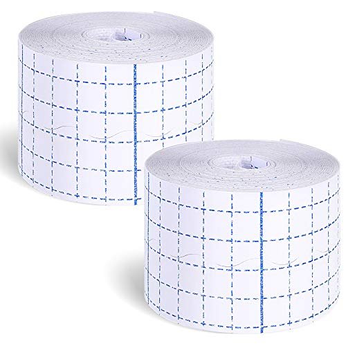 Nuanchu 2 Rollen Vliesstoff-Wickelbandage, dehnbarer Klebeverband, atmungsaktiv, selbsthaftend, 2 Zoll x 10,94 Yard, Weiß