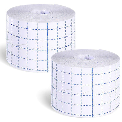 Nuanchu 2 Rollen Vliesstoff-Wickelbandage, dehnbarer Klebeverband, atmungsaktiv, selbsthaftend, 2 Zoll x 10,94 Yard, Weiß