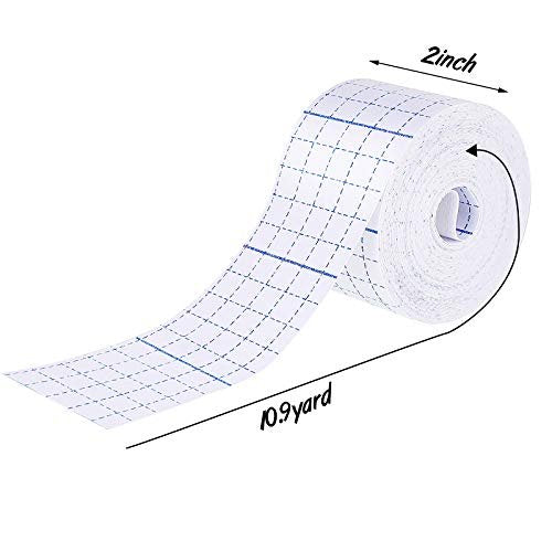 Nuanchu 2 Rollen Vliesstoff-Wickelbandage, dehnbarer Klebeverband, atmungsaktiv, selbsthaftend, 2 Zoll x 10,94 Yard, Weiß