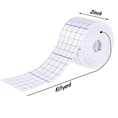 Nuanchu 2 Rollen Vliesstoff-Wickelbandage, dehnbarer Klebeverband, atmungsaktiv, selbsthaftend, 2 Zoll x 10,94 Yard, Weiß