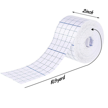 Nuanchu 2 Rollen Vliesstoff-Wickelbandage, dehnbarer Klebeverband, atmungsaktiv, selbsthaftend, 2 Zoll x 10,94 Yard, Weiß