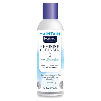 Monistat Borsäure Intimwaschlotion, Duftfreie Intimhygiene für Frauen mit sanfter pH-ausgeglichener Formel, 10 Fl Oz