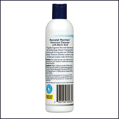 Monistat Borsäure Intimwaschgel, Duftfrei, pH-ausgeglichen, 3 x 296 ml