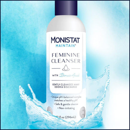 Monistat Borsäure Intimwaschlotion, Duftfreie Intimhygiene für Frauen mit sanfter pH-ausgeglichener Formel, 10 Fl Oz