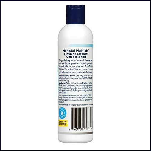 Monistat Borsäure Intimwaschgel, Duftfrei, pH-ausgeglichen, 3 x 296 ml