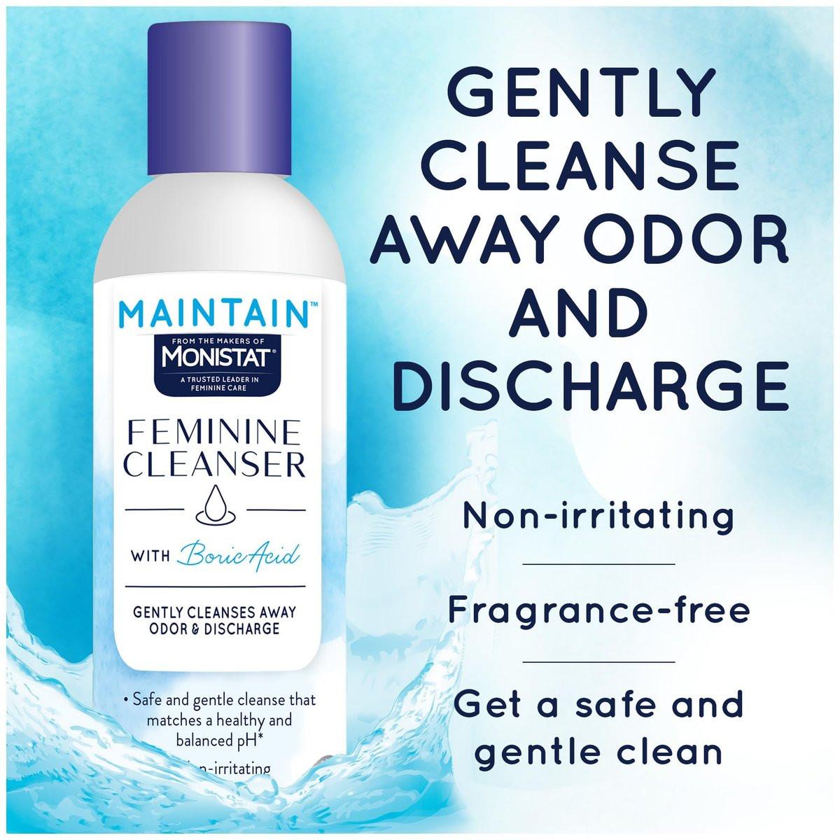 Monistat Borsäure Intimwaschlotion, Duftfreie Intimhygiene für Frauen mit sanfter pH-ausgeglichener Formel, 10 Fl Oz