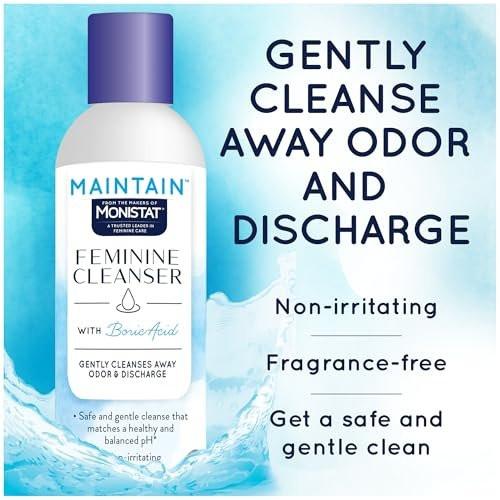Monistat Borsäure Intimwaschlotion, Duftfreie Intimhygiene für Frauen mit sanfter pH-ausgeglichener Formel, 10 Fl Oz