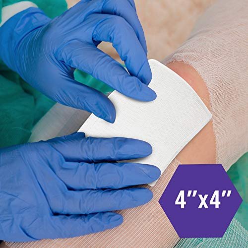 MED PRIDE All Cotton Non-Stick Wundauflagen 4x4 Zoll 200er Pack – Premium Qualität Chirurgische Schwämme, 16-lagig, nicht steril – Verbandsmaterial für Erste Hilfe