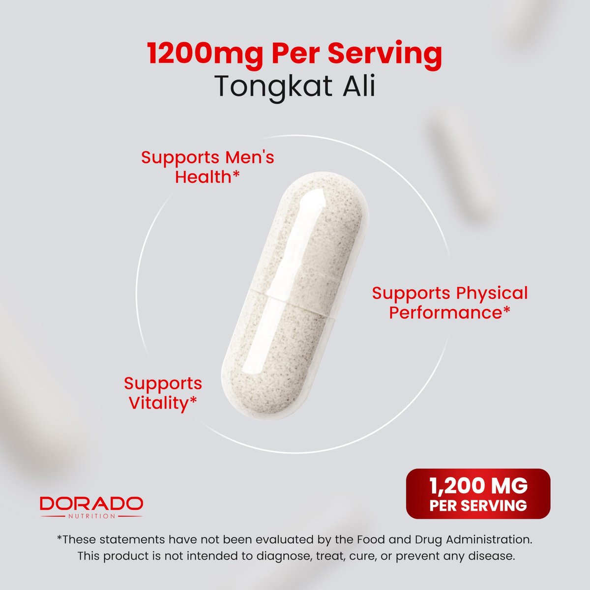 Tongkat Ali für Männer (Longjack) Eurycoma Longifolia Extrakt 1200 mg pro Portion, 120 Kapseln - Longjack Tongkat Ali für Männergesundheit & Vitalität - Drittanbieter getestet, hergestellt in den USA & Non-GMO