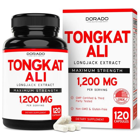 Tongkat Ali für Männer (Longjack) Eurycoma Longifolia Extrakt 1200 mg pro Portion, 120 Kapseln - Longjack Tongkat Ali für Männergesundheit & Vitalität - Drittanbieter getestet, hergestellt in den USA & Non-GMO