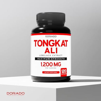 Tongkat Ali für Männer (Longjack) Eurycoma Longifolia Extrakt 1200 mg pro Portion, 120 Kapseln - Longjack Tongkat Ali für Männergesundheit & Vitalität - Drittanbieter getestet, hergestellt in den USA & Non-GMO