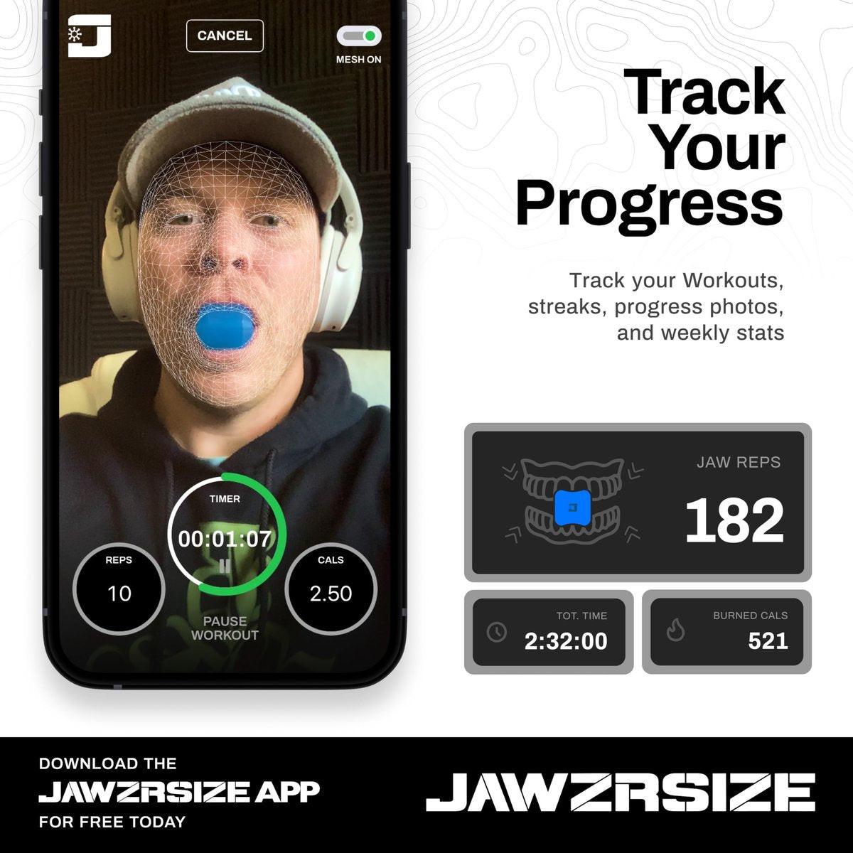 Jawzrsize Kiefer-Trainer für Frauen - Doppelkinn-Reduzierer, Gesichtsstraffer, Nackentrainer für ein jüngeres und gesünderes Aussehen, hilft Stress und Heißhunger zu reduzieren (Ladies Kit)