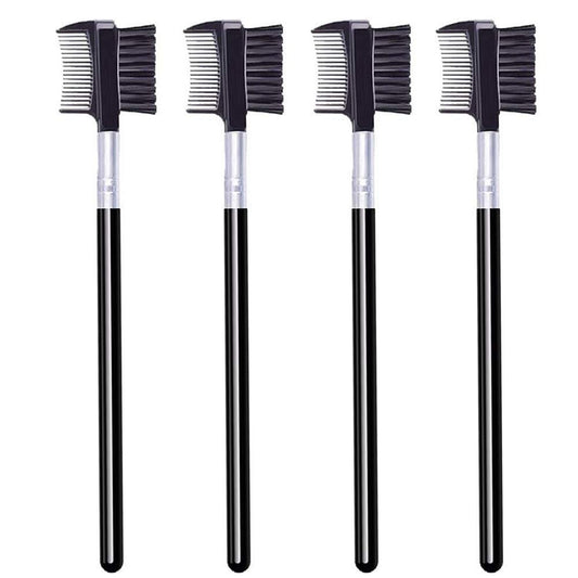 4-teiliges Augenbrauenbürsten- und Kamm-Set, Make-up Wimpernkamm, tragbare Spoolie-Bürsten für Wimpernverlängerungen
