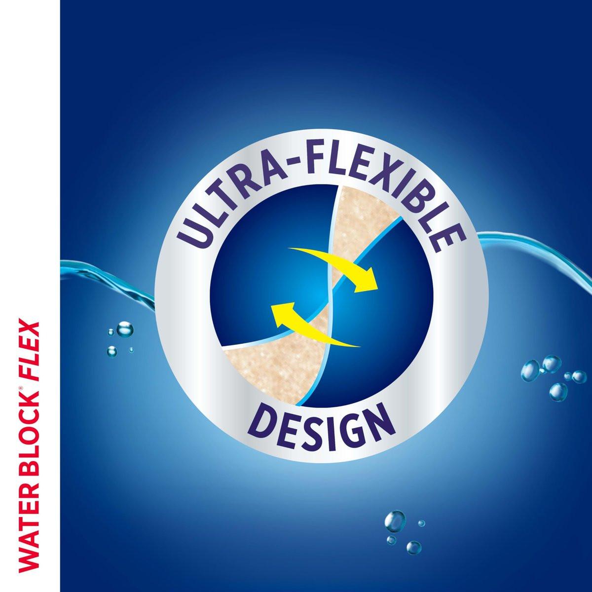 Band-Aid Brand Water Block Flex 100% wasserdichte Pflaster für die Wundversorgung kleiner Schnitte, Schürfwunden und Wunden – ultraflexibles Design, steril, extragroß, 7 Stück