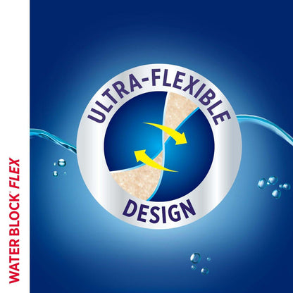 Band-Aid Brand Water Block Flex 100% wasserdichte Pflaster für die Wundversorgung kleiner Schnitte, Schürfwunden und Wunden – ultraflexibles Design, steril, extragroß, 7 Stück