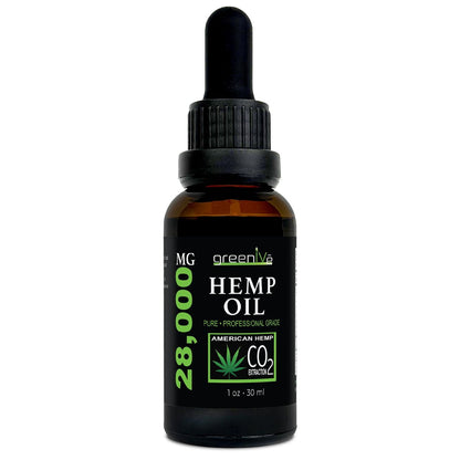 GreenIVe Hanföl Tropfen 28.000 mg pro Flasche – natürlich angebaut, vegan, reich an Omega – Premium Hanföl Pipette – Nicht-GVO, hergestellt in USA – 30 ml (2er-Pack)