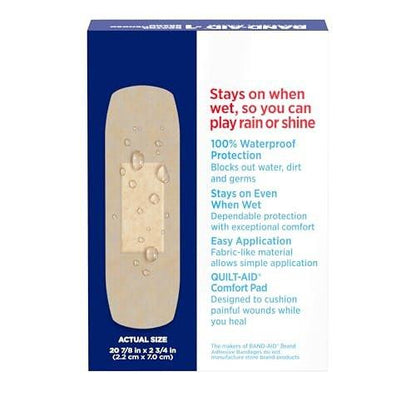 BAND-AID Water Block Flex 100% wasserdichte Pflaster – ultraflexibel, steril, 20 Stück