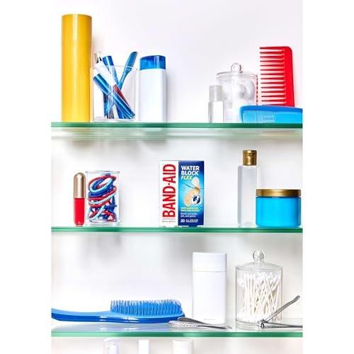 BAND-AID Water Block Flex 100% wasserdichte Pflaster – ultraflexibel, steril, 20 Stück