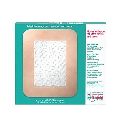 Band-Aid Brand Skin-Flex Pflaster – Flexible Wundauflagen für kleine Schnitte, Schrammen & Verbrennungen, hautfreundlich, steril, groß, 6 Stück