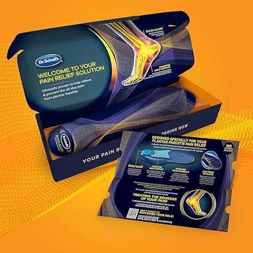 Dr. Scholl's Plantar Fasciitis Einlegesohlen mit Fußgewölbeunterstützung für Damen und Herren, 1 Paar