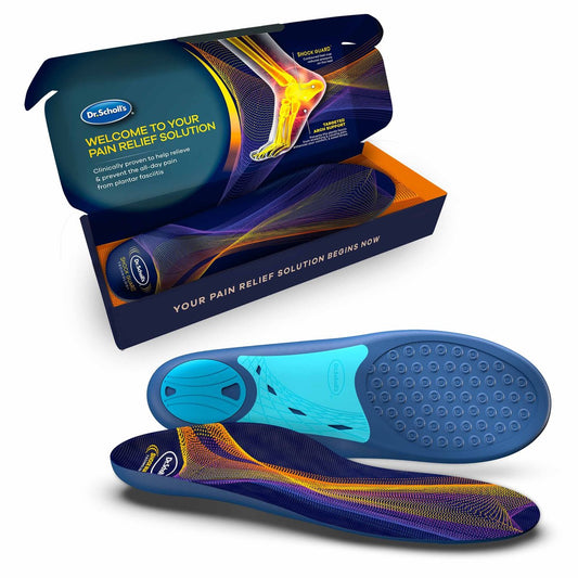 Dr. Scholl's Plantarfasziitis Einlagen mit Fußgewölbeunterstützung für Damen und Herren, Größenanpassbar, 1 Paar