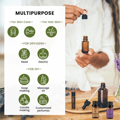 yethious Bio Kamille Lavendel Ätherisches Öl Set – 2x10ml Reine Aromatherapie Öle für Diffuser