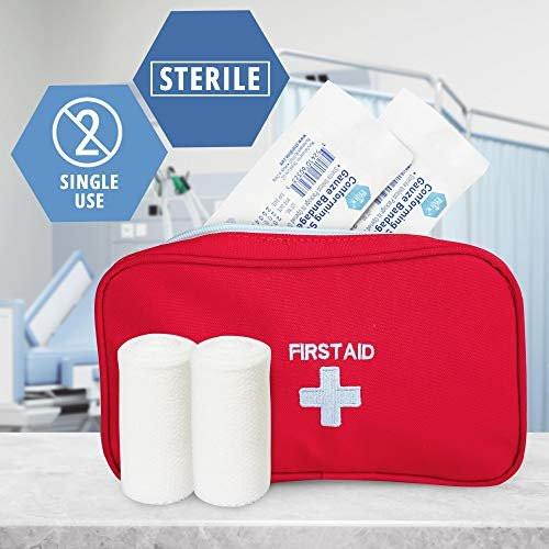 MED PRIDE Konformierende elastische Mullbinden 12 Rollen 3'' x 4,1 Yards | Steril, Latexfrei, Erste-Hilfe-Pads | Wundversorgung, nicht haftende Netzbandagen
