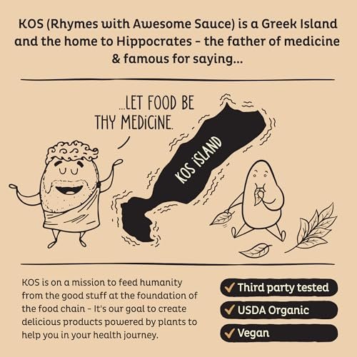 KOS Vegan Proteinpulver, Schokolade Erdnussbutter - Low Carb Erbsenprotein-Mix, USDA Bio Superfood mit Vitaminen & Mineralien - Keto, Soja, Milchfrei - Mahlzeitenersatz für Frauen & Männer - 10 Portionen