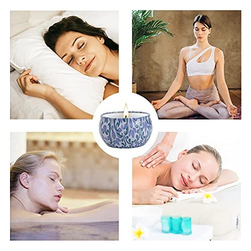 2er-Pack Duftkerzen, 2,5 oz Aromatherapie-Kerzen für Zuhause, natürliche Sojakerzen mit Blumendüften, tragbares kleines Kerzenset für Reisen, Spa, Bad, Yoga, Wohnkultur