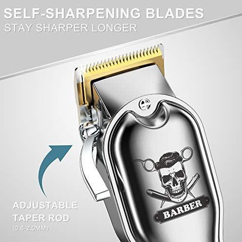 Hatteker Haarschneide-Set Profi-Haarschneider für Herren, IPX7 wasserdicht, kabelloser Bart-/Haartrimmer, 17-teilig