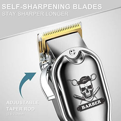 Hatteker Haarschneide-Set Profi-Haarschneider für Herren, IPX7 wasserdicht, kabelloser Bart-/Haartrimmer, 17-teilig
