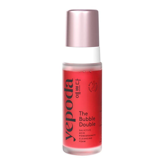 Yepoda The Bubble Double Sanft Peeling Reinigungsschaum – Tiefenreinigung der Poren & Vorbeugung von Unreinheiten, Veganer Koreanischer Gesichtsreiniger für alle Hauttypen, 120 ml