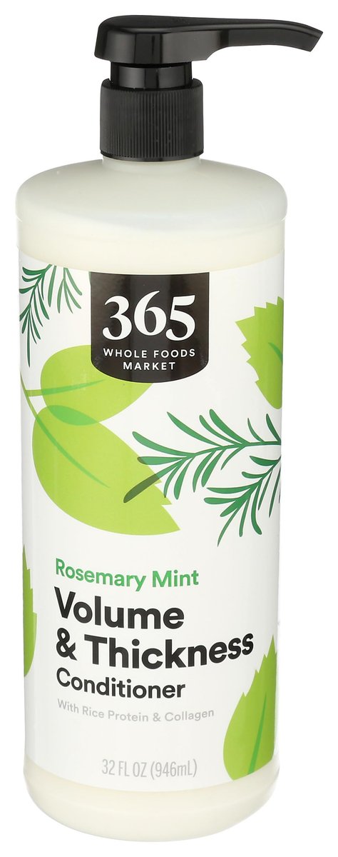 365 by Whole Foods Market Volumen & Dicke Conditioner mit Reisprotein & Kollagen, Rosmarin-Minz-Duft, 946 ml