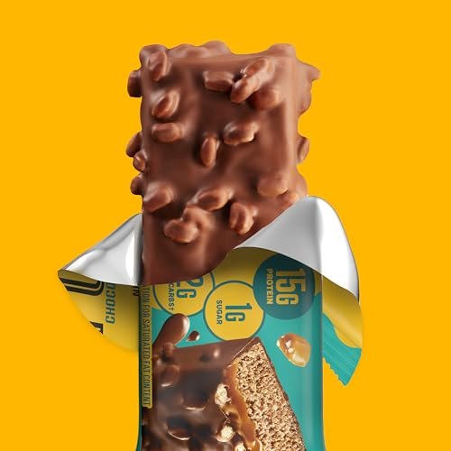 FULFIL Protein Snack Riegel – Geschmack: Schokolade-Salzkaramell – Glutenfrei mit 15g Protein – 12er Pack