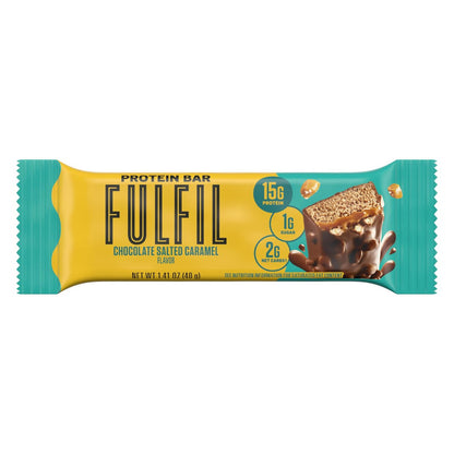 FULFIL Protein Snack Riegel – Geschmack: Schokolade-Salzkaramell – Glutenfrei mit 15g Protein – 12er Pack