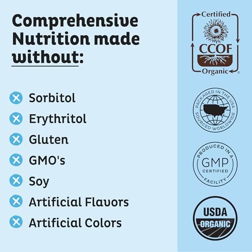 KOS Bio-Pflanzenproteinpulver, Blaubeer-Muffin - Bio-Erbsenprotein-Superfood mit Spirulina und Immununterstützung. Soja-, Gluten-, Milchfrei - Veganer Mahlzeitenersatz für Frauen & Männer - 10 Portionen