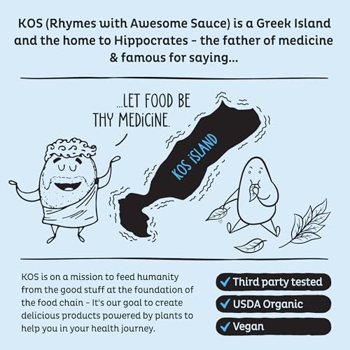 KOS Bio-Pflanzenproteinpulver, Blaubeer-Muffin - Bio-Erbsenprotein-Superfood mit Spirulina und Immununterstützung. Soja-, Gluten-, Milchfrei - Veganer Mahlzeitenersatz für Frauen & Männer - 10 Portionen