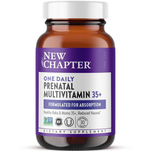 New Chapter Prenatal Vitamine – Tägliches Multivitamin für Frauen ab 35+ mit Methylfolat & Cholin, glutenfrei & non-GMO, 30 Tabletten
