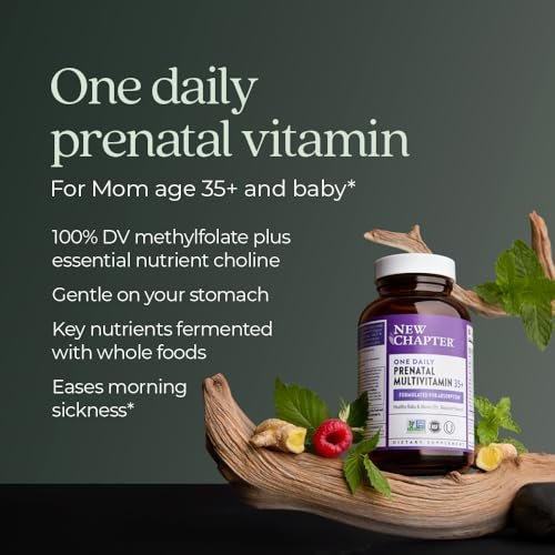 New Chapter Prenatal Vitamine – Tägliches Multivitamin für Frauen ab 35+ mit Methylfolat & Cholin, glutenfrei & non-GMO, 30 Tabletten