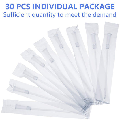 Weißer PVC-Ersatzschlauch für Einläufe – 30-teiliges Set mit flexiblem, abgerundetem Ende für sanftes Einführen, FR12