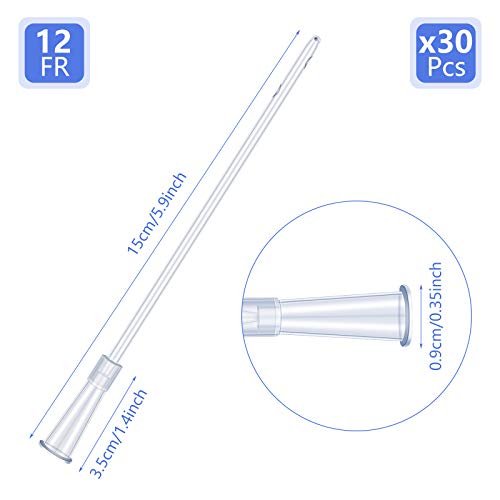 Weißer PVC-Ersatzschlauch für Einläufe – 30-teiliges Set mit flexiblem, abgerundetem Ende für sanftes Einführen, FR12